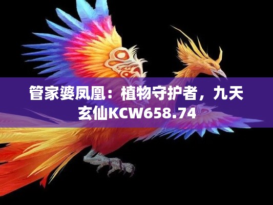 管家婆凤凰:植物守护者,九天玄仙KCW658.74