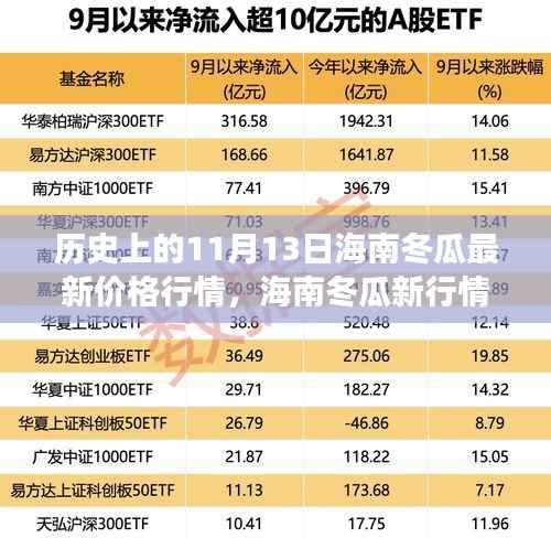海南冬瓜最新行情揭秘,探索自然美景之旅与内心宁静的探寻之路