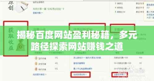 揭秘百度网站盈利秘籍,多元路径探索网站赚钱之道