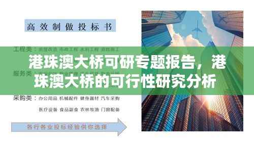 港珠澳大桥可研专题报告,港珠澳大桥的可行性研究分析